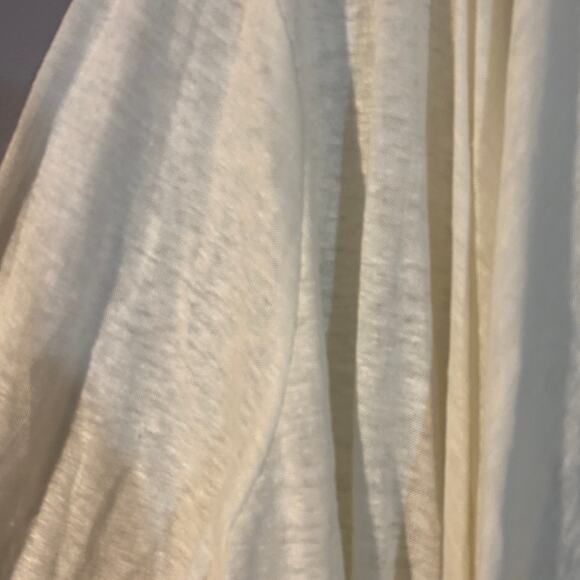 Verve Ami White 100% Linen Waterfall Draped Opened Front Cardigan Women Sz XL - Picture 7 of 7